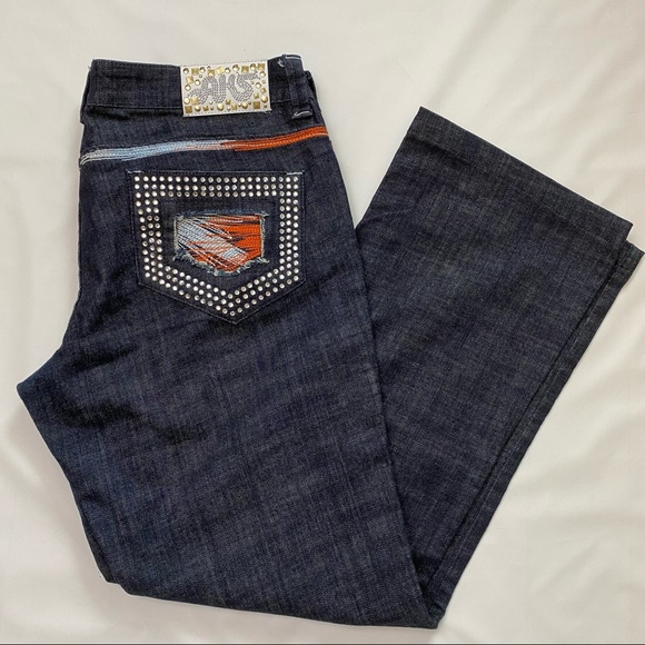 HOST PICK Akademiks Jeans Embroidered and Jewelled Size 36 - Picture 2 of 9